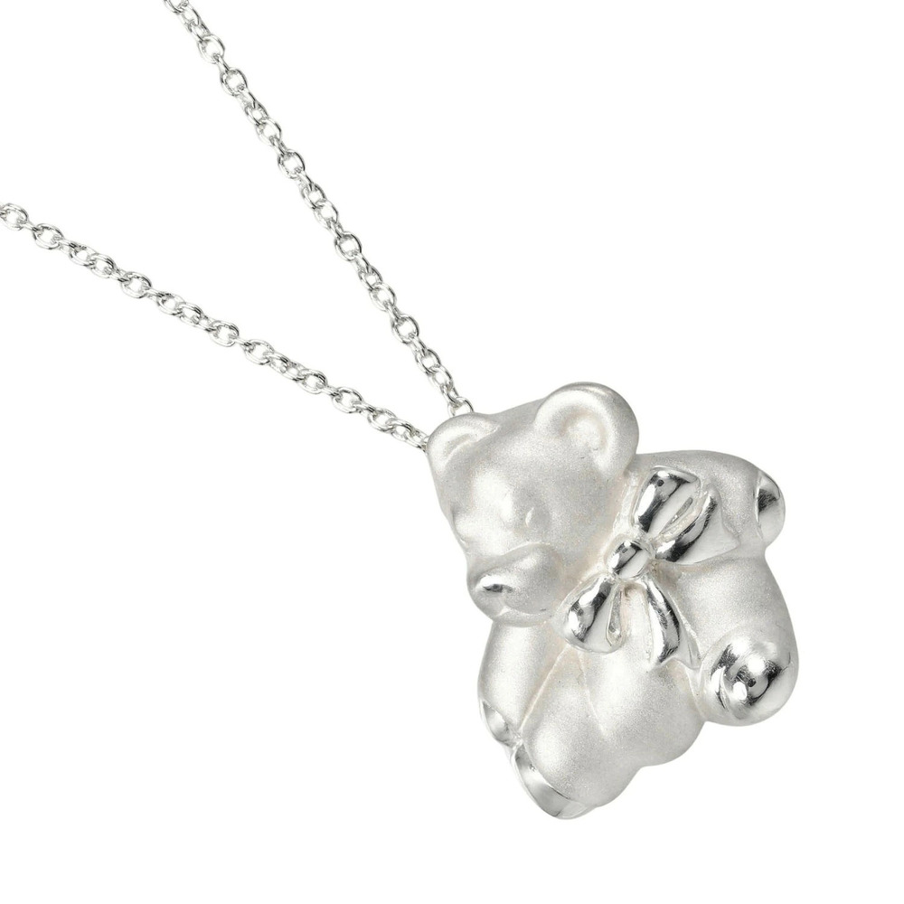 Tiffany Co Teddy Bear Necklace Sterling Silver